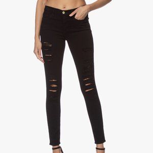 Frame Denim Le Skinny de Jeanne - Film Noir wash mid-rise jeans 25